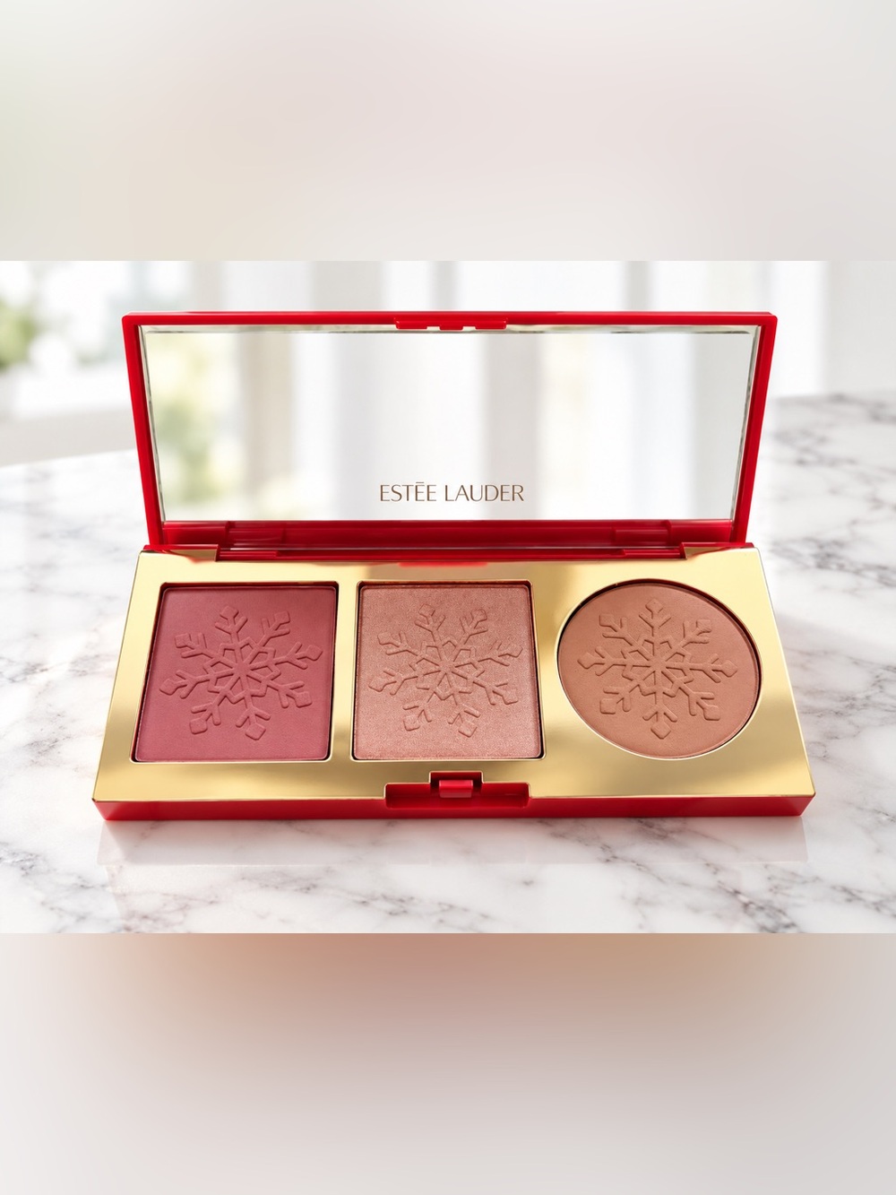 Estee Lauder Enchanted Glow Blush Palette - Rose, Peach, Coral